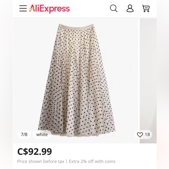 ♥️French Polka Dot Maxi Skirt ♥️ - Picture 12 of 12